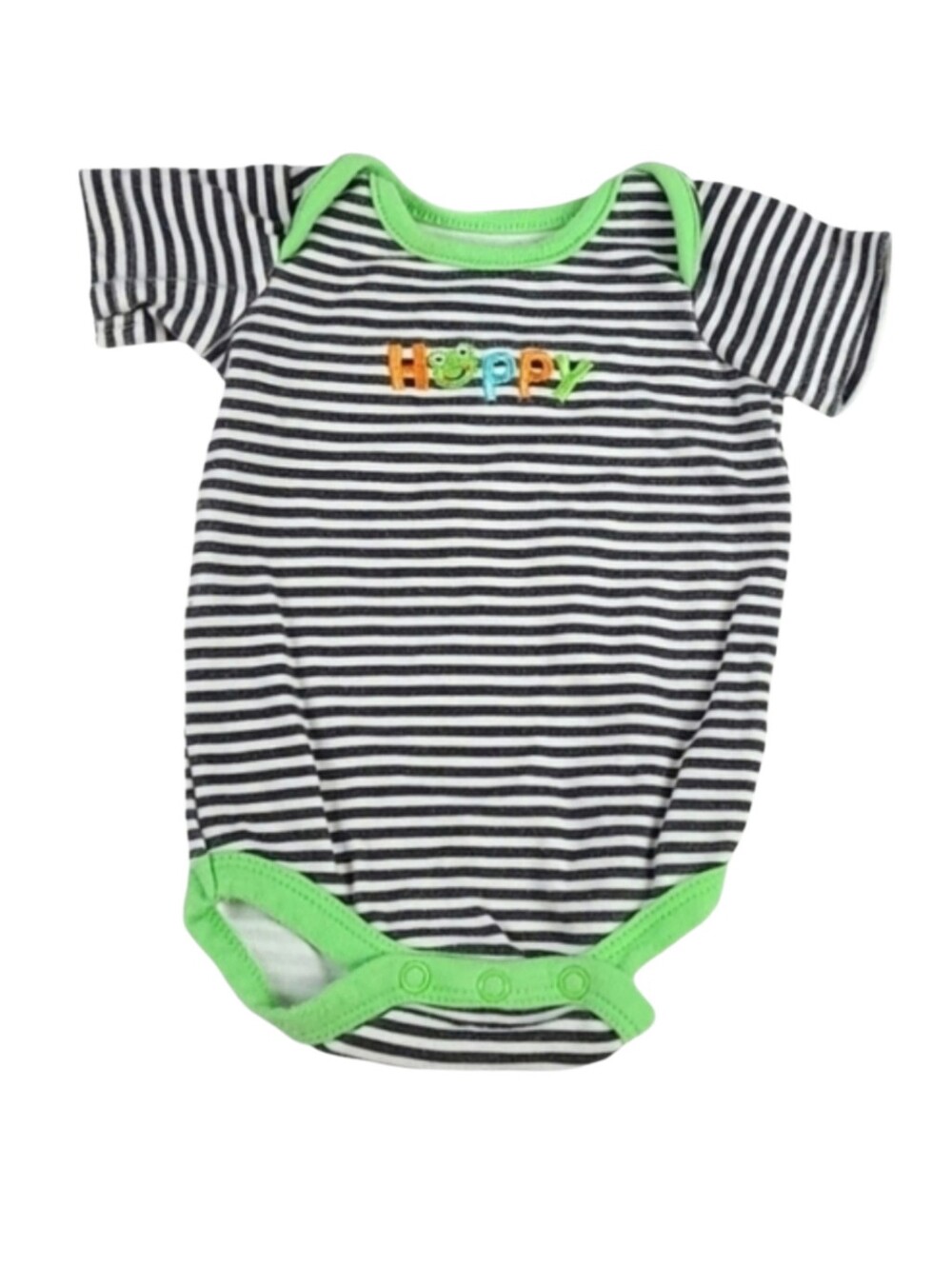 Baby Newborn Romper Short Sleeve Jumpsuit One Piece Outfit Happy Frog NB Green